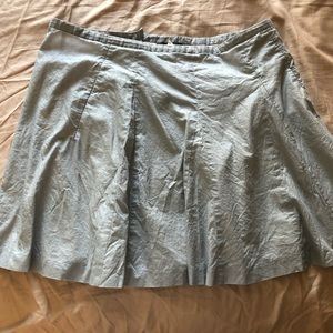 Cotton crinkle mini skirt J CREW silver pockets